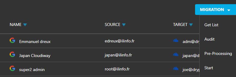 Start OneDrive Migration