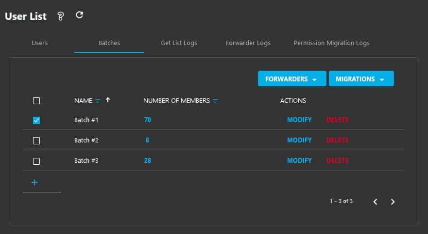 Create migration batch