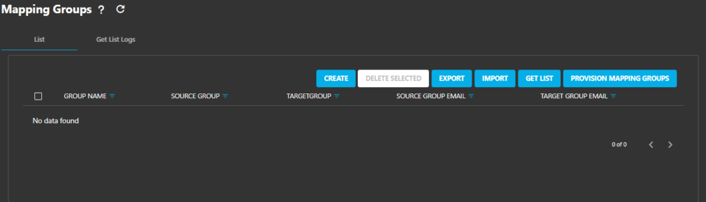 Mapping Group Get List