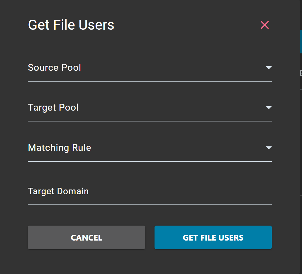 Cloudiway User List menu