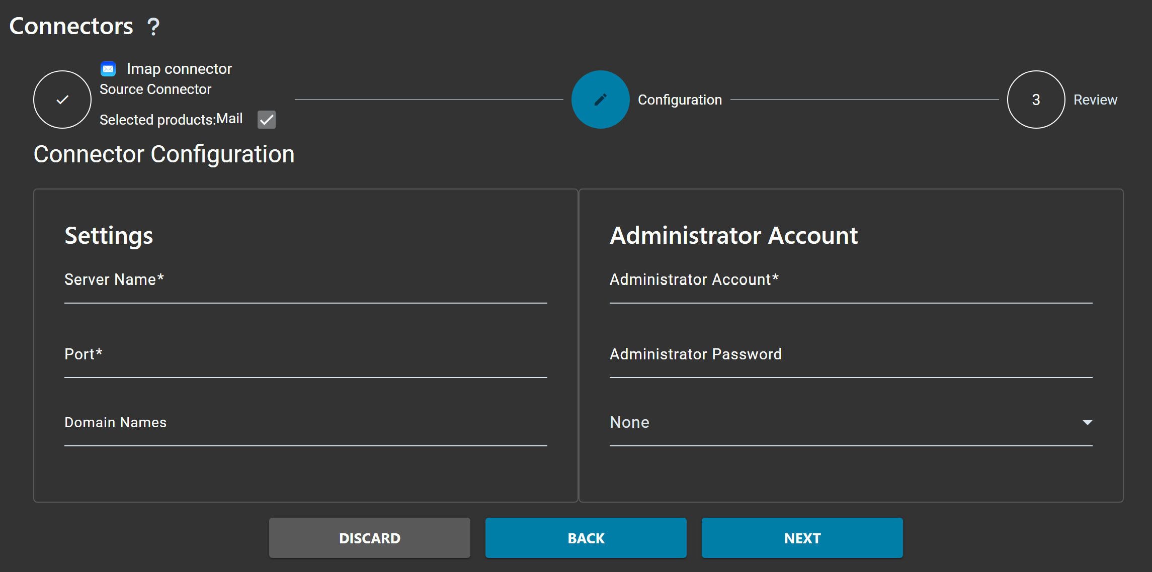 IMAP Connector Configuration