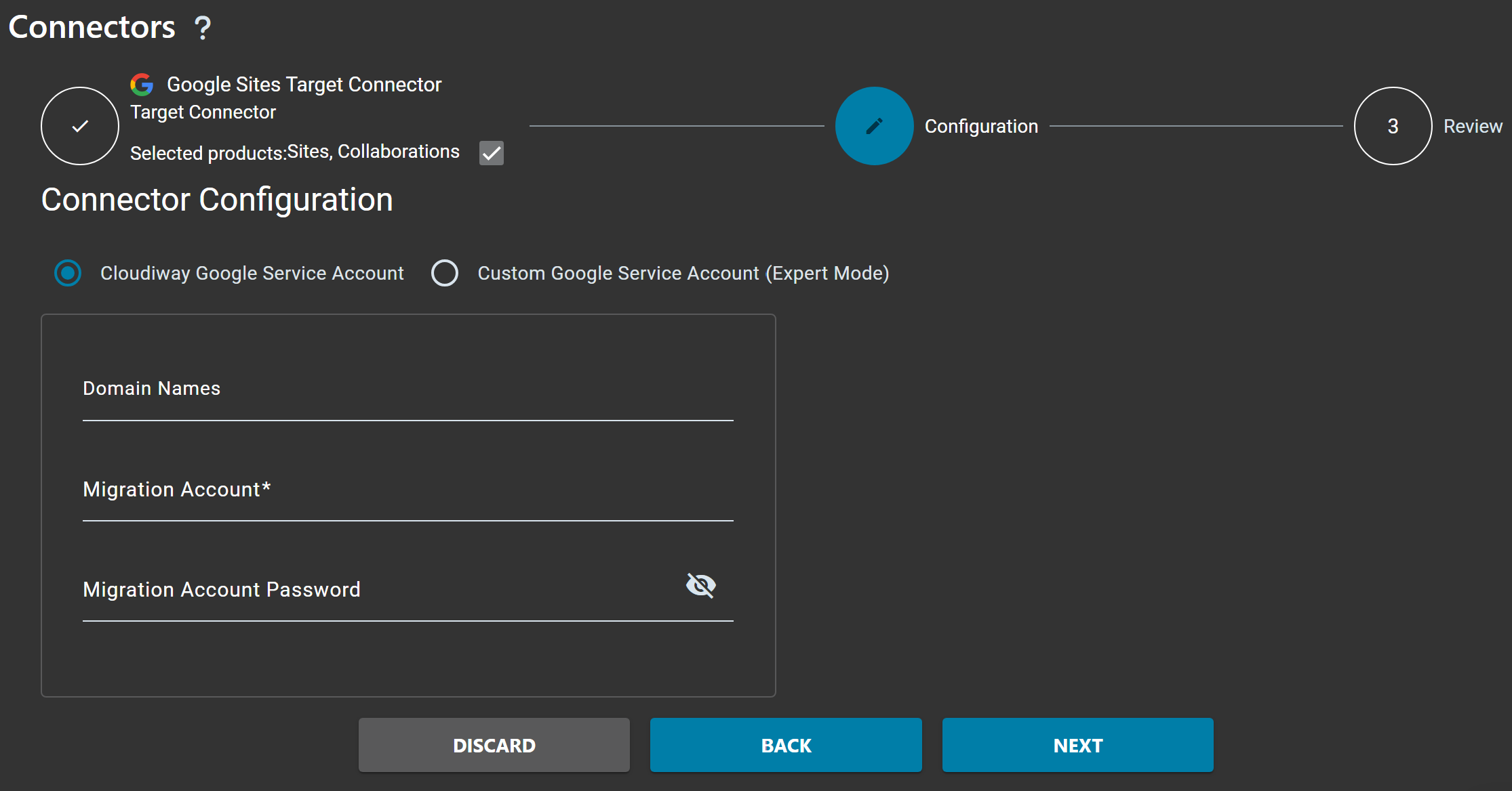 Google Workspace Target Connector for Spaces