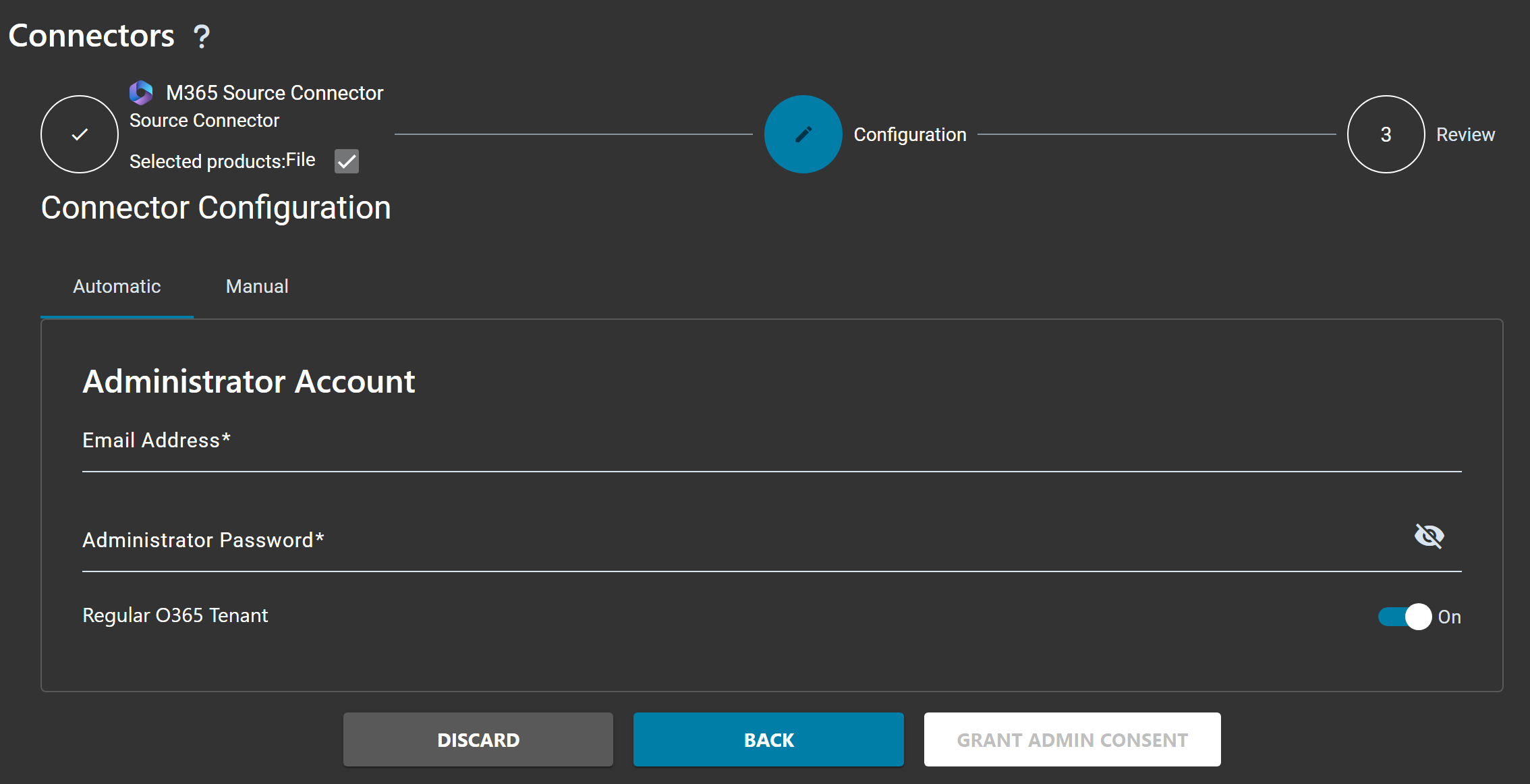 Microsoft 365 Source File Connector configuration