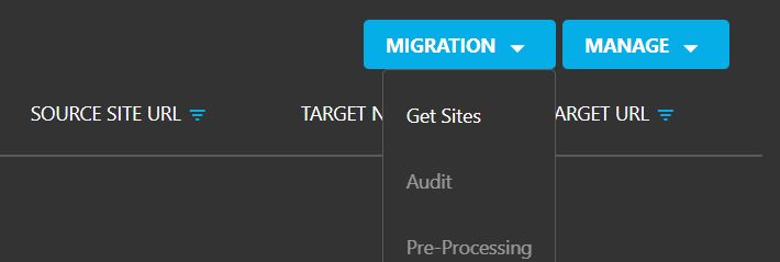 Get Sites dialog