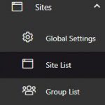 Cloudiway Site List Menu