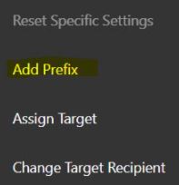 Add Prefix dialog