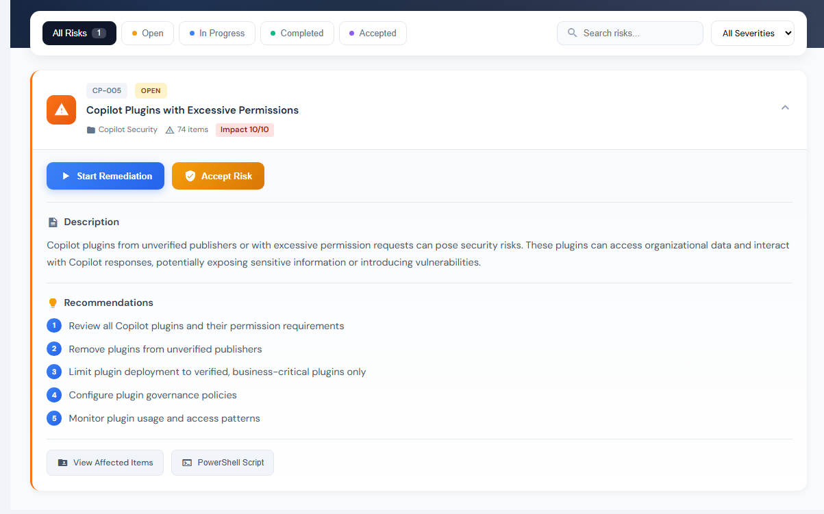 Risk Assessment Dashboard
